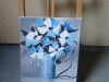 bouquet contemporain bleu noir
